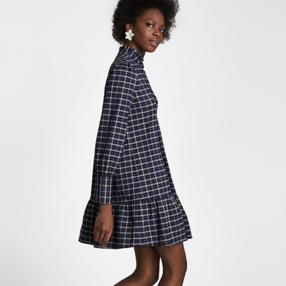 Dark Blue Winter Mini Dress